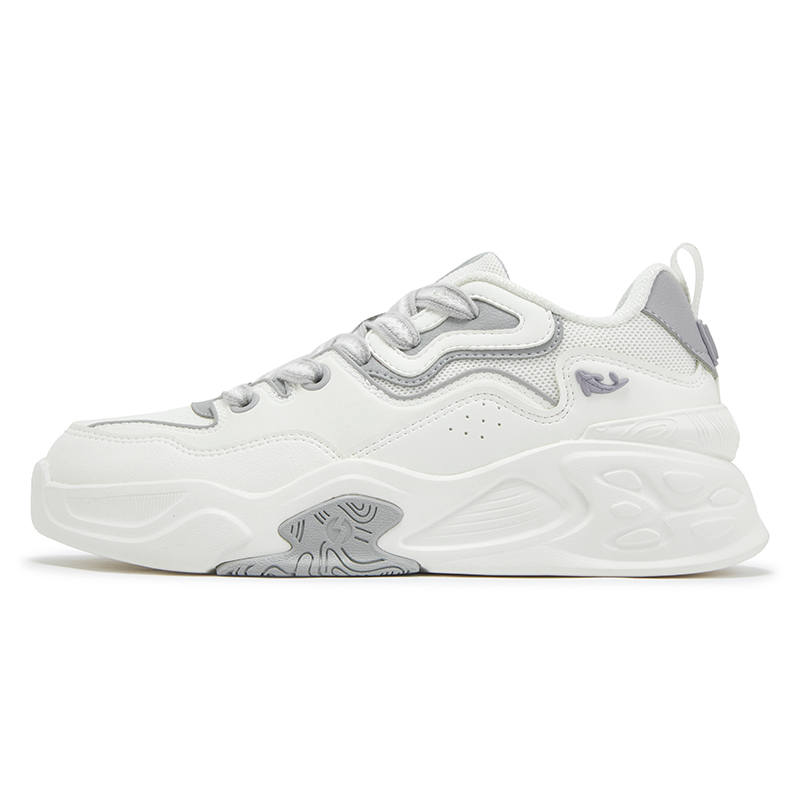 361° Jincheng Skateboard Shoes Men's Low Top Gray White