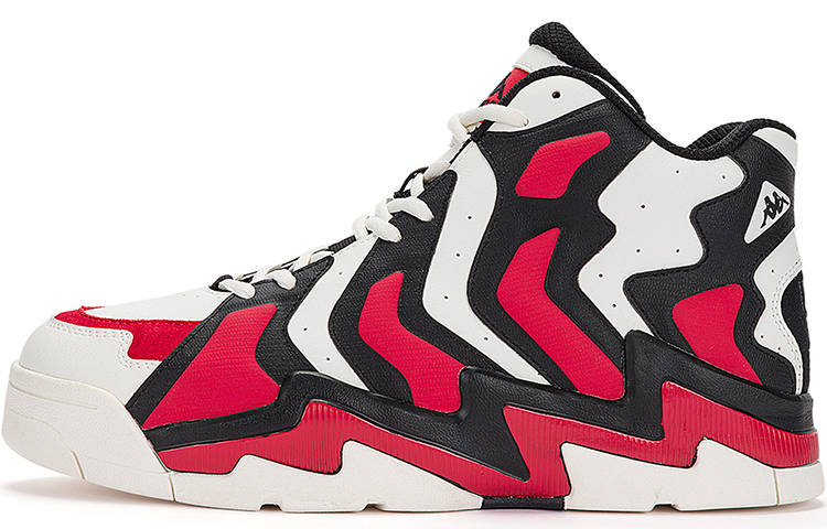 Kappa High top Skateboard Shoes Unisex White Black Red