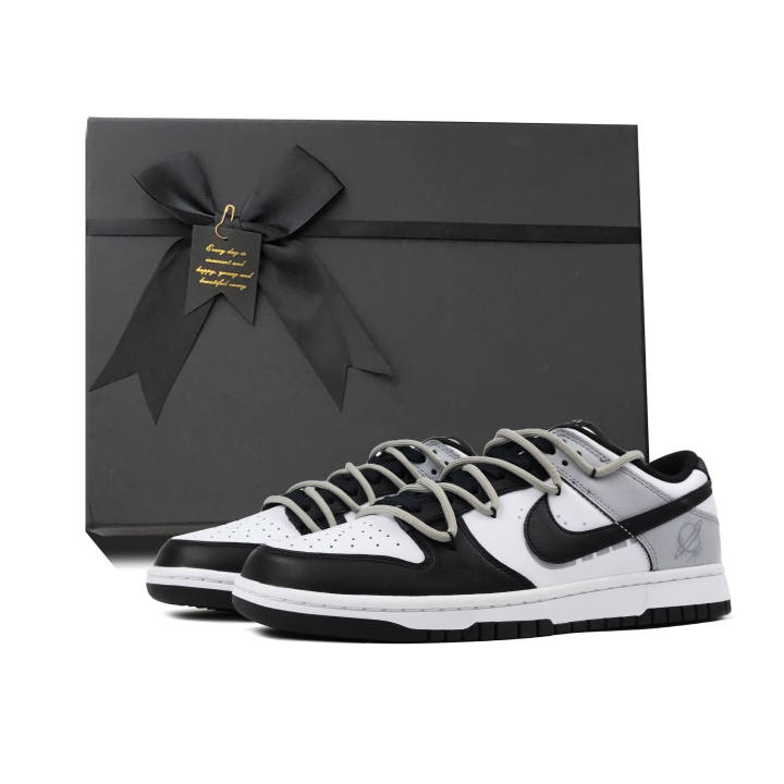 Nike Nike Dunk 'White/Black Panda, Classic Popular Low top Skateboard Shoes Unisex Black White Gray