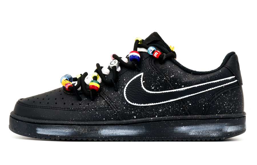 Nike Nike Court Vision Slip Resistant Abrasion Resistant Low top Skateboard Shoes Unisex Black White