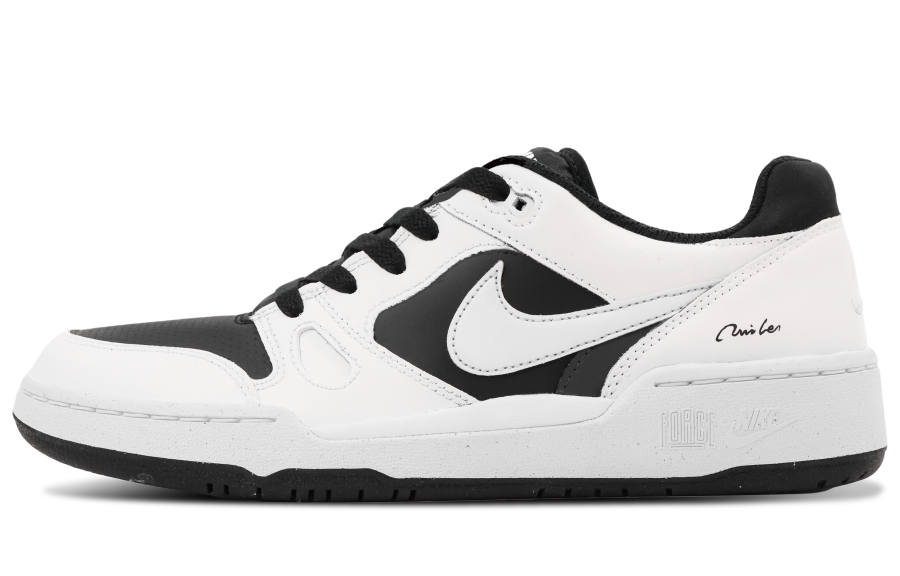 Nike Nike Full Force Low 'Panda' Leather Cushioning, Wear Resistant Low top Skateboard Shoes Men's Black