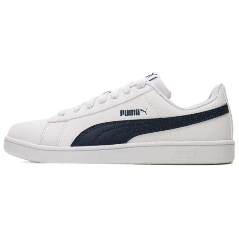PUMA White Gold Abrasion Resistant Low top Skateboard Shoes Unisex White Blue