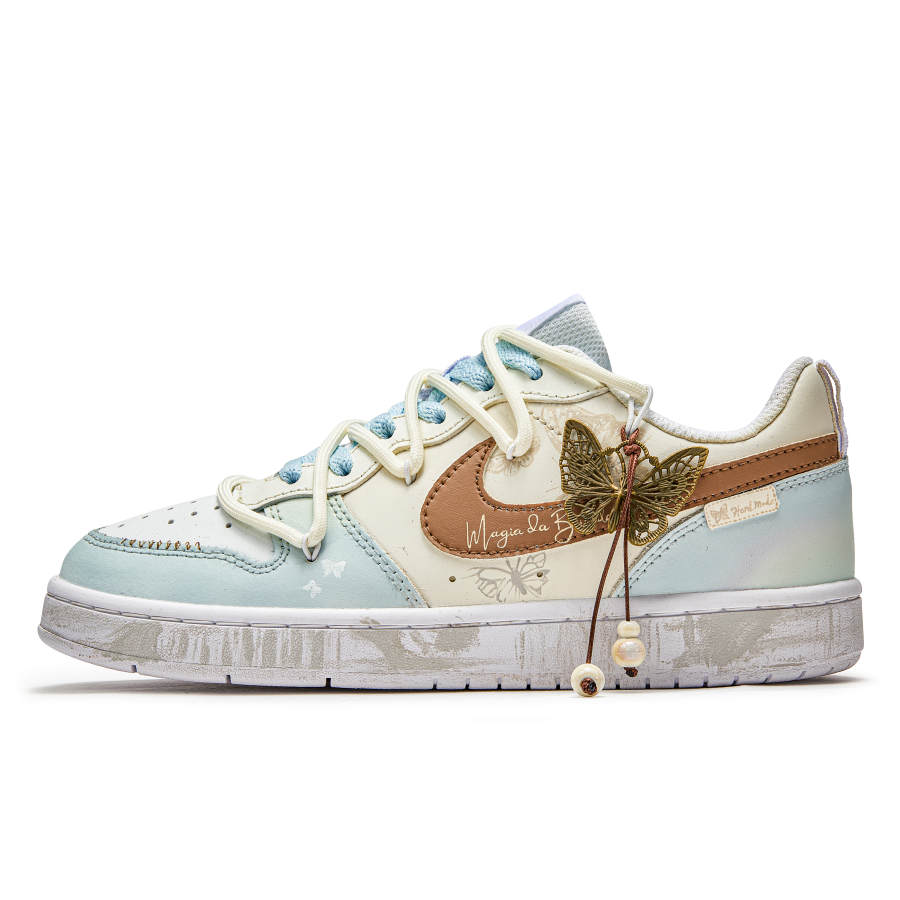 Nike Nike Court Borough Freedom Panda, Dream Butterfly Slip Resistant Abrasion Resistant Low top Skateboard Shoes GS
