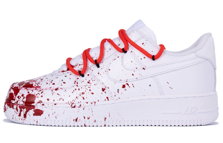 Nike Nike Air Force 1 Maple Leaf BLL Slip Resistant Low top Skateboard Shoes Women's Red White