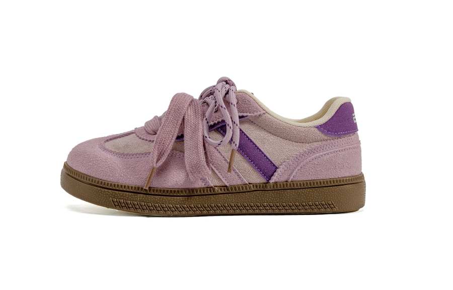 FUERSEN Abrasion Resistant, Lightweight, And Breathable Low top Skateboard Shoes Women's Purple