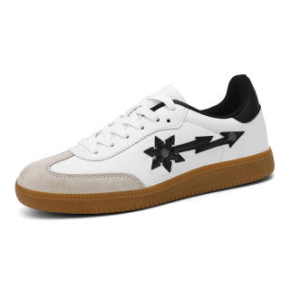 BEAR UNION Microfiber Leather Cushioning, Wear Resistant Low top Skateboard Shoes Unisex
