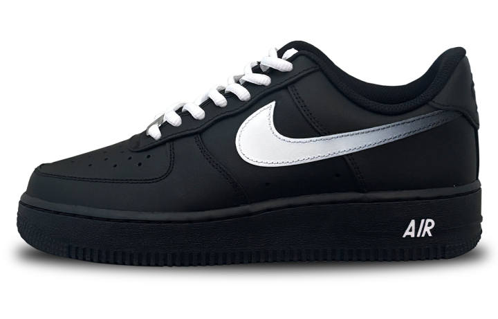 Nike Nike Air Force 1 Slip Resistant Abrasion Resistant Low top Skateboard Shoes Unisex Black White