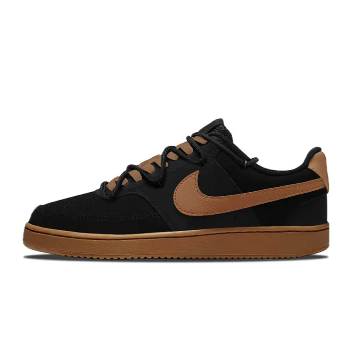 Nike Nike Court Vision 1 Brown Ash Minimalist Fashion Coverage Abrasion Resistant Low top Skateboard Shoes Men's Black Brown