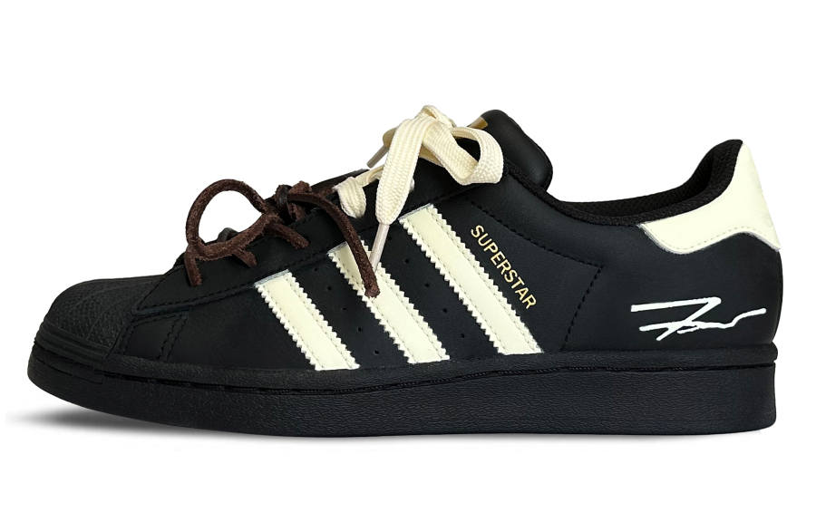 Adidas Originals SUPERSTAR Moon Delivery, Butter Pancake Crust Low top Skateboard Shoes Unisex Black Yellow