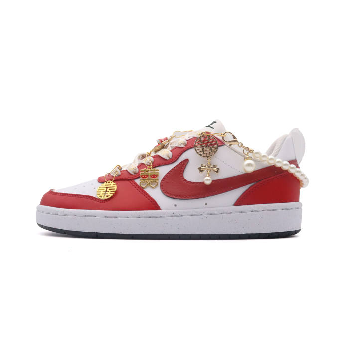 Nike Nike Court Borough Blissful Alliance Lightweight Low top Skateboard Shoes Unisex Red White