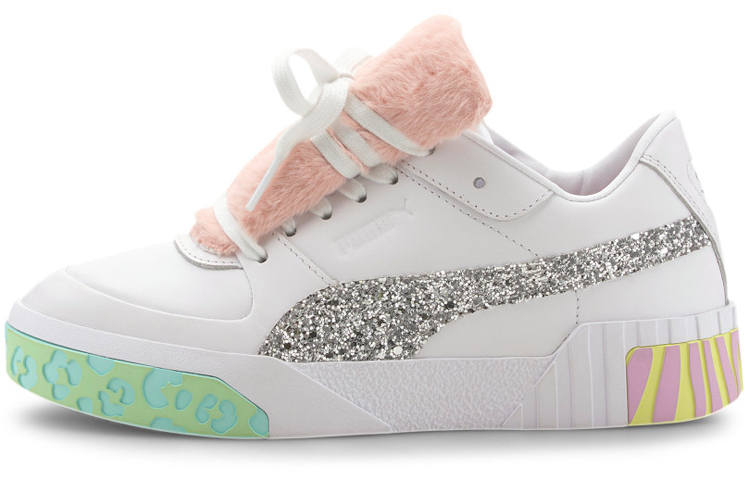 PUMA Cali Fur X Sophia Webster 'White Pink' Women's