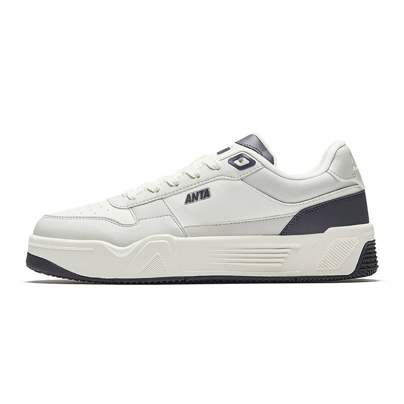 ANTA SUPERSTORE CHAOJIANTA Cushioning Abrasion Resistant Low top Skateboard Shoes Men's Ivory White