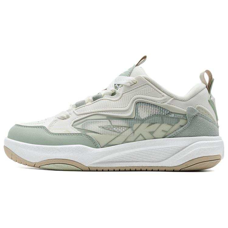 XTEP Qilang CTR Slip Resistant Abrasion Resistant Low top Skateboard Shoes Women's White Green