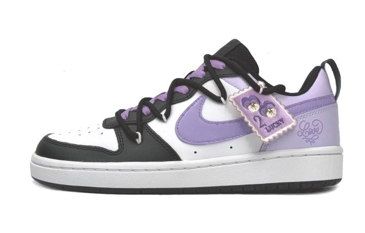 Nike Nike Court Borough Low top Skateboard Shoes Women's Black White Purple