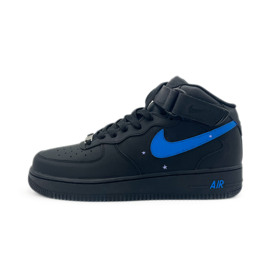 Nike Nike Air Force 1 Luxury Streetwear Dark Blue Trendy Mid top Skateboard Shoes Unisex