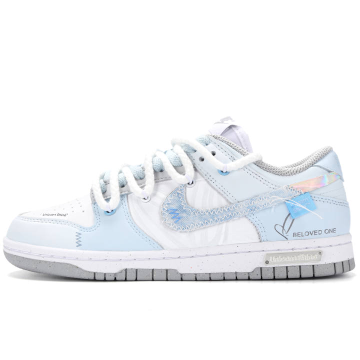 Nike Nike Dunk Blue Tide Promise Slip Resistant Abrasion Resistant Low top Skateboard Shoes Unisex Blue Gray