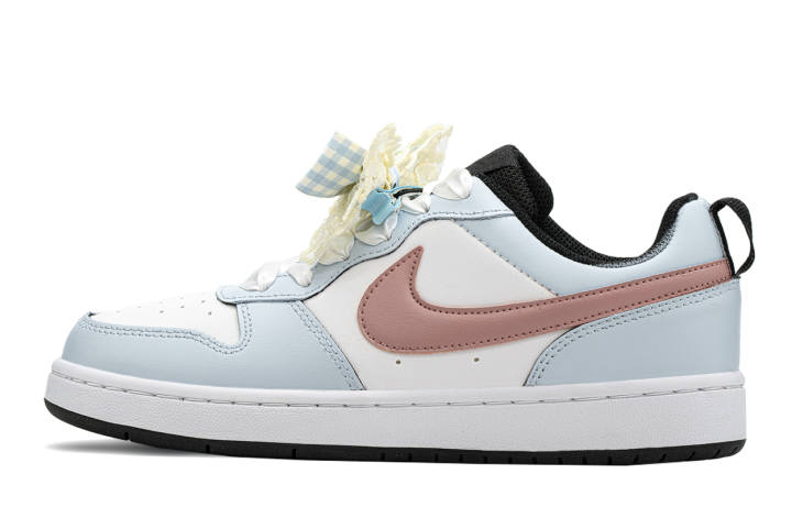 Nike Nike Court Borough Height Increasing Height Increasing Low top Skateboard Shoes GS Blue Pink