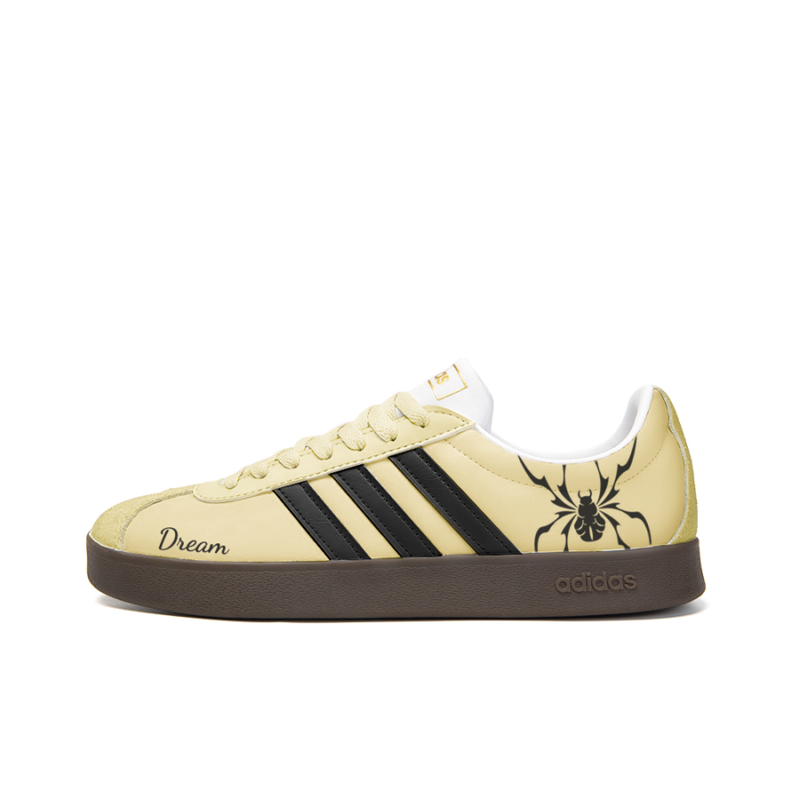 Adidas Neo VL Court 2.0 Old Pipe Slip Resistant Abrasion Resistant Low top Skateboard Shoes Unisex Lemon