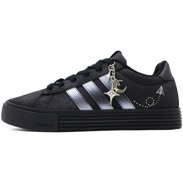 Adidas Adidas Daily 4.0 Abrasion Resistant Low top Skateboard Shoes Unisex Black Silver