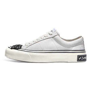 VTVN Rock Collection Slip Resistant Cushioning Abrasion Resistant Low top Skateboard Shoes Unisex Salt White