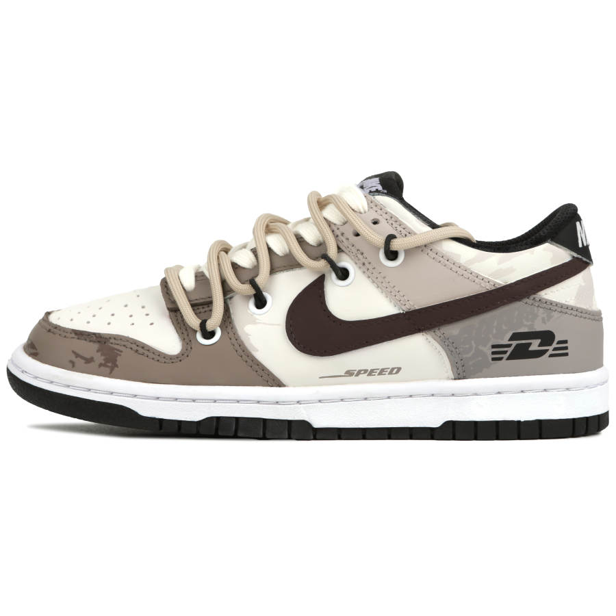 Nike Nike Dunk Panda Abrasion Resistant Low top Skateboard Shoes Unisex Beige White Brown