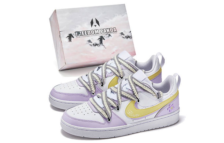 Nike Nike Court Borough Skateboard Shoes Women's Low Top Yellow/Purple
