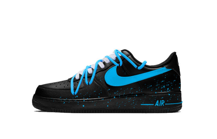 Nike Nike Air Force 1 Dark Night Electronic Music 3.0 Abrasion Resistant Low top Skateboard Shoes Unisex Black Blue