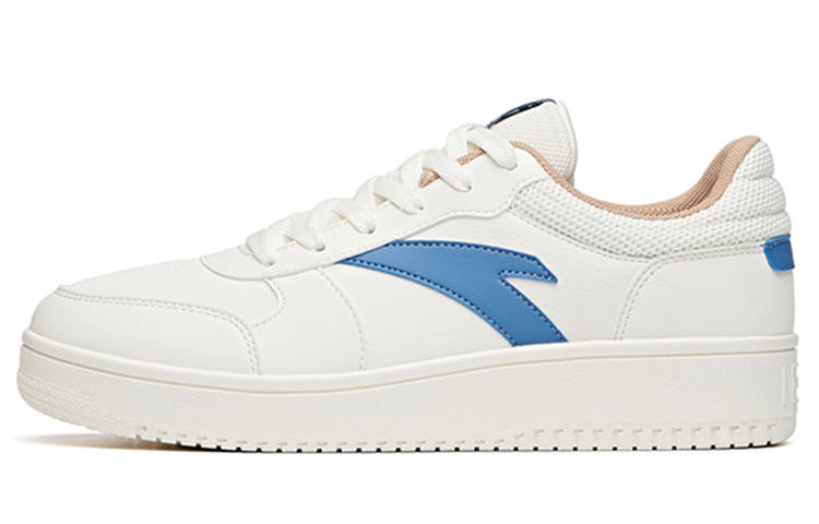 Anta Slip Resistant Cushioning Abrasion Resistant Lightweight Low top Skateboard Shoes Men's White Blue