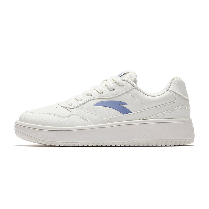 Anta Slip Resistant, Abrasion Resistant, Lightweight, Height Increasing Low top Skateboard Shoes Women's White Blue