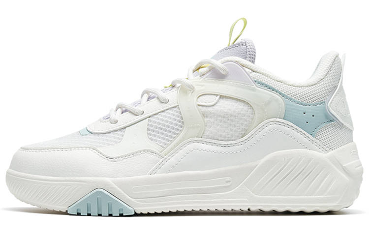 XTEP Skateboard Shoes Women's Low Top Sail White/Snow Mist Green