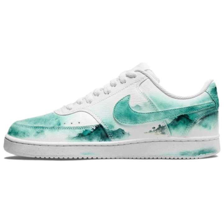 Nike Nike Court Vision 1 Green Mountain Green Essence Abrasion Resistant Low top Skateboard Shoes Men's Green White