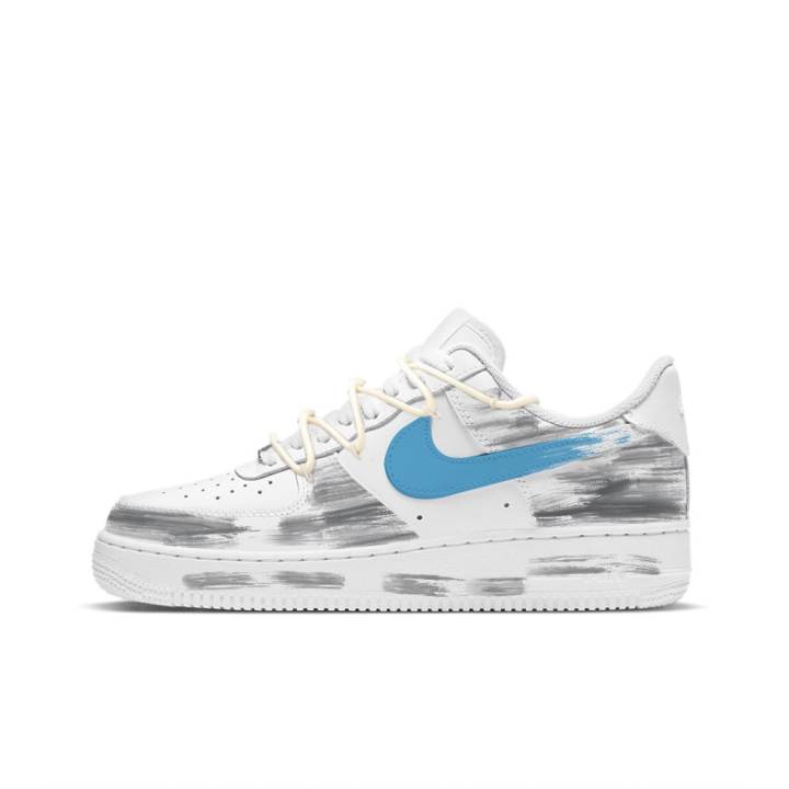 Nike Nike Air Force 1 Coverage Thermal Coverage Low top Skateboard Shoes Women's Gray White Blue