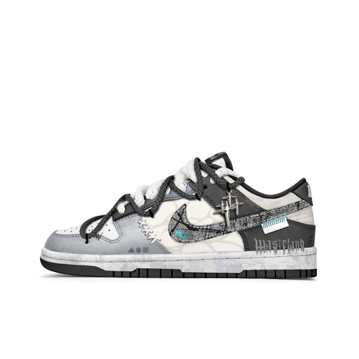 Nike Nike Dunk Hollow Tone Slip Resistant Abrasion Resistant Low top Skateboard Shoes Unisex White Gray