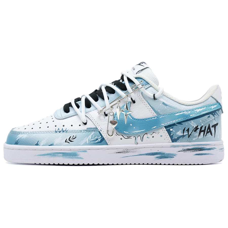 Nike Nike Court Vision 1 Abrasion Resistant Balance Abrasion Resistant Balance Low top Skateboard Shoes Unisex White Blue