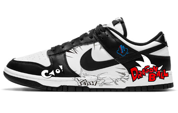 Nike Nike Dunk Slip Resistant Abrasion Resistant Slip Resistant Abrasion Resistant Low top Skateboard Shoes GS Black White