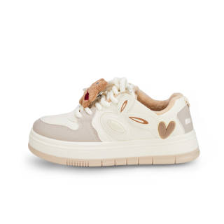 RUN MANNER Low top Skateboard Shoes Women's White Khaki