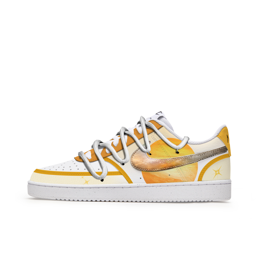Nike Nike Court Vision 1 Freedom Panda, Sunset Racer Slip Resistant Abrasion Resistant Low top Skateboard Shoes Men's