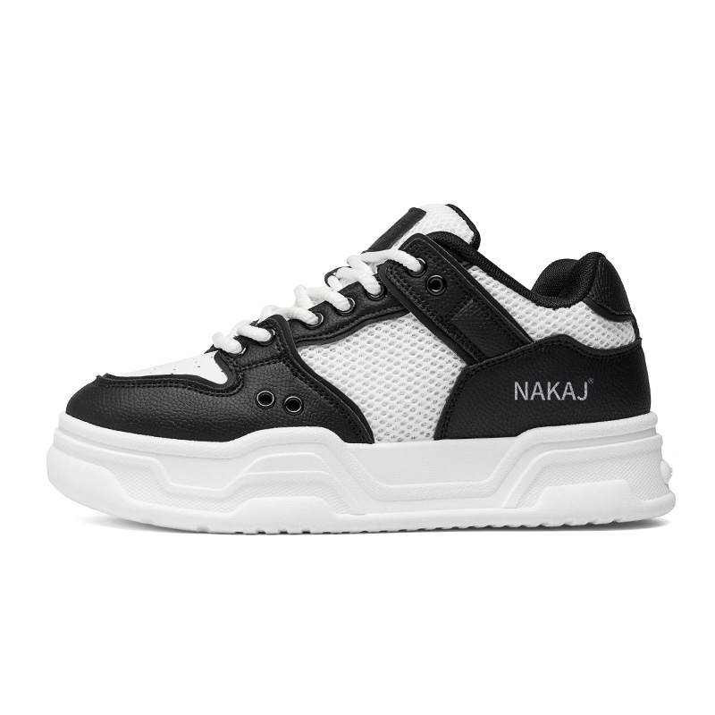 NAKAJ Slip Resistant Cushioning Height Increasing Low top Skateboard Shoes Unisex