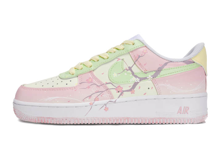 Nike Nike Air Force 1 Slip Resistant Abrasion Resistant Low top Skateboard Shoes Unisex Pink