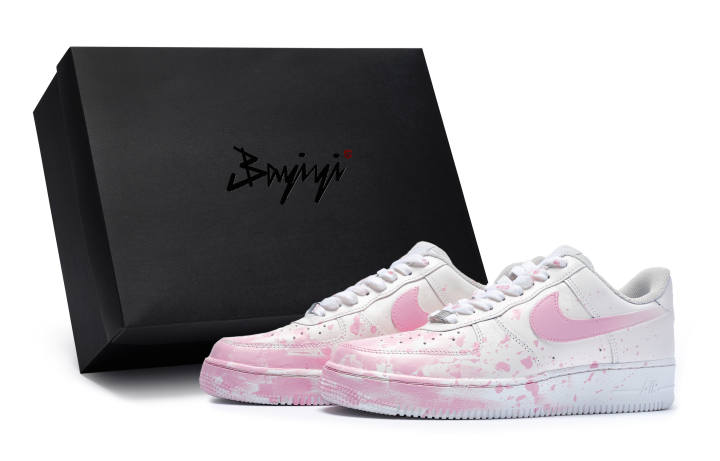 Nike Nike Air Force 1 811 Manufacturing, Heart Stealing Scene, Special Shoe Box Low top Skateboard Shoes Men's White Pink