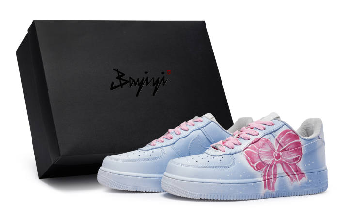 Nike Nike Air Force 1 LOW 811 Manufacturing, Girlish Knot Powder, Special Shoe Box Slip Resistant Abrasion Resistant