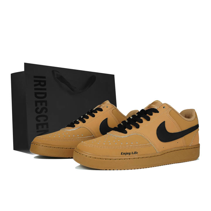 Nike Nike Court Vision 1 Low top Skateboard Shoes Unisex Black Brown