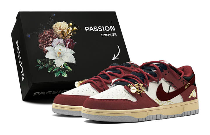 Nike Nike Dunk New Chinese Style, Modern Wedding Shoes, Celebrating A Happy Union Low top Skateboard Shoes Unisex Red