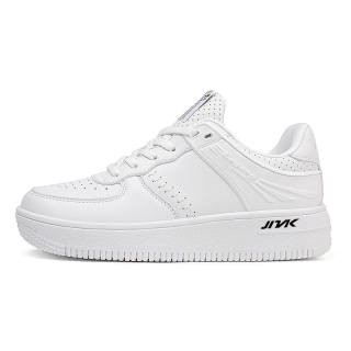 JINLAIKE Thermal Slip Resistant Height Increasing Low top Skateboard Shoes Unisex White