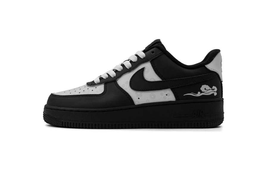 Nike Nike Air Force 1 Xuanxiao Abrasion Resistant Abrasion Resistant Low top Skateboard Shoes Unisex Black Gray