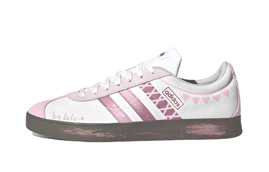 Adidas Adidas VL COURT 2.0 Fairy Slip Resistant Abrasion Resistant Slip Resistant Abrasion Resistant Low top Skateboard Shoes