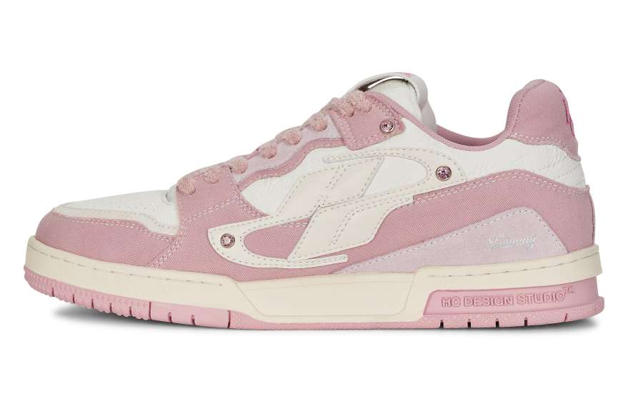 HARSH AND CRUEL Star Ring Shoes Cushioning Lightweight Breathable Low top Skateboard Shoes Unisex Pink Diamond Denim