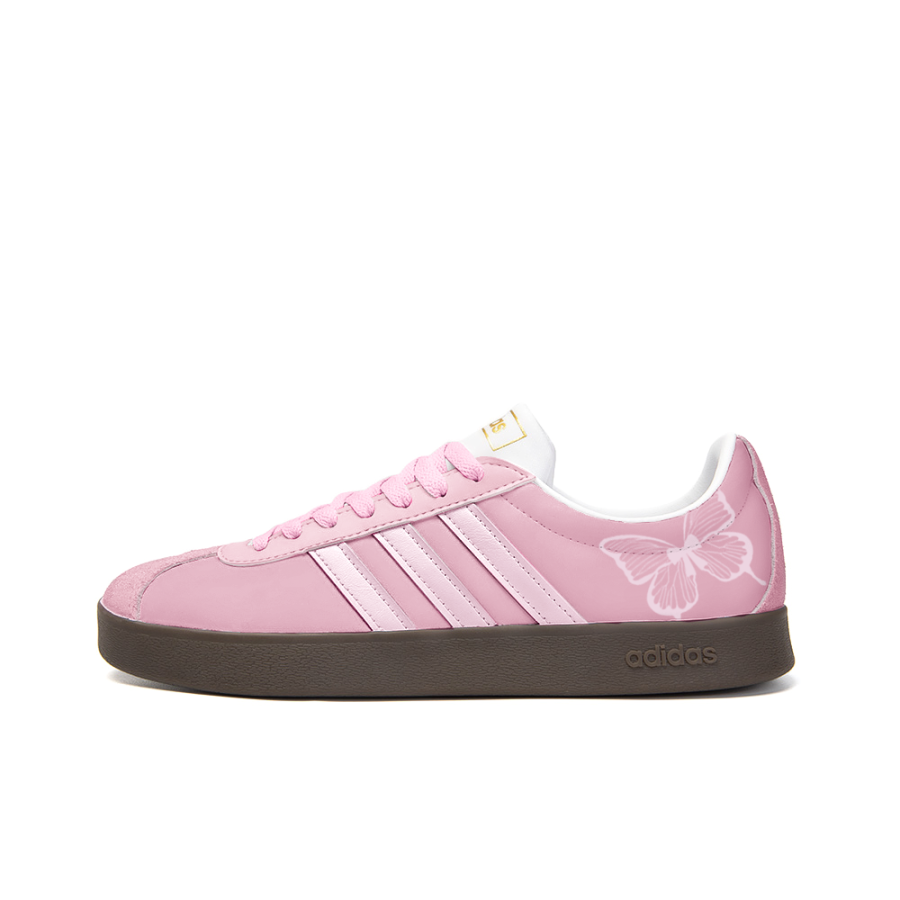 Adidas Neo VL Court 2.0 Slip Resistant Abrasion Resistant Low top Skateboard Shoes Unisex Pink