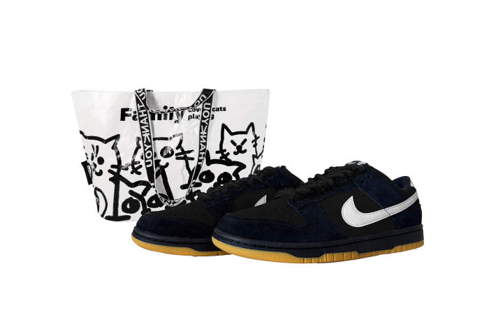 Nike Nike Dunk Silver Black Hole Abrasion Resistant Low top Skateboard Shoes Unisex Black Silver