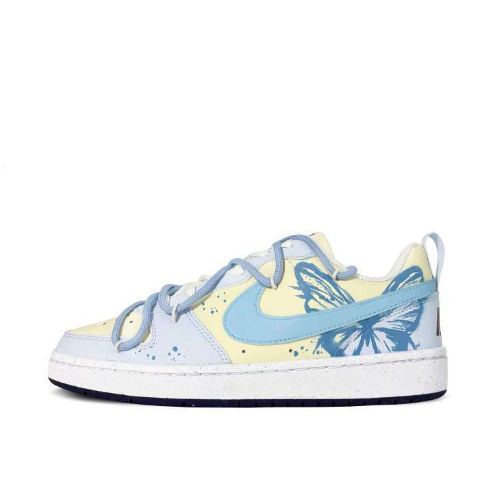 Nike Nike Court Borough Ink Blue Butterfly Dance Low top Skateboard Shoes GS Blue Yellow